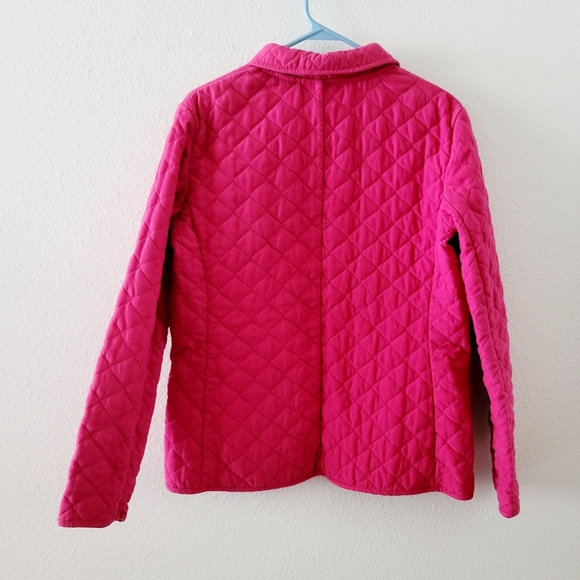 Villager by Liz Claiborne pink quilted jacket size M button front lightweight - Picture 7 of 10